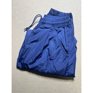 Vintage Nike Track Pants Mens Small Blue Windbreaker Tapered‎ Y2K Jogger